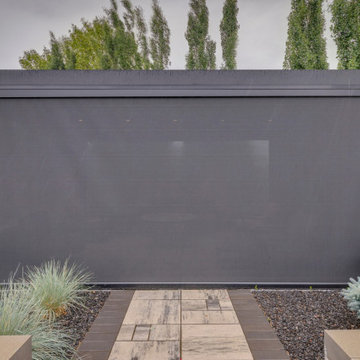 Freestanding Pergola with Phantom Screens & Pergola Over Deck Seating Area