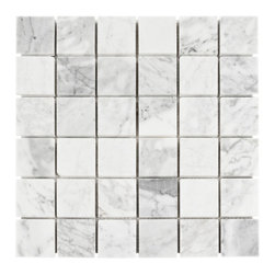 Bianco Carrara Polished Marble Mosaic - Mosaic Tile