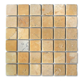 Jerusalem Gold Tumbled 2"x2" Mosaic