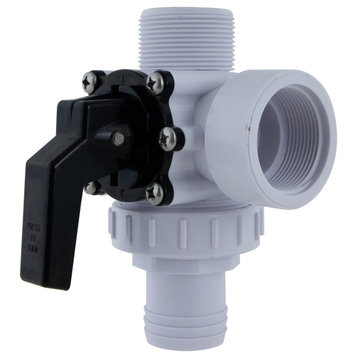 6.25" HydroTools Swimming Pool & Spa Standard Right Outlet 3-Way Ball Valve