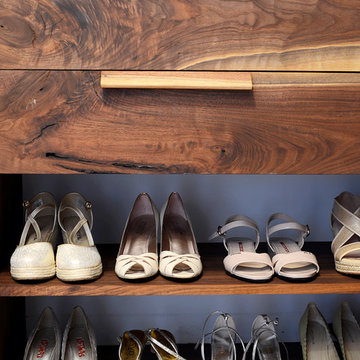 custom walnut closet