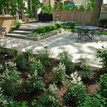Bluestone and Paver Brick Patio