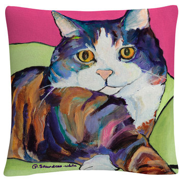 Pat Saunders-White 'Ursula' 16"x16" Decorative Throw Pillow