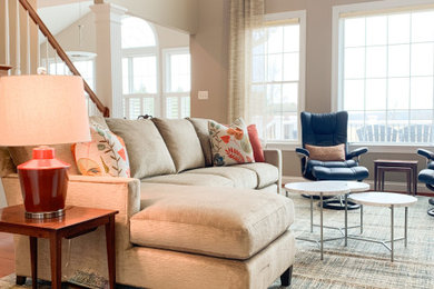 Inspiration for a transitional family room remodel in Baltimore