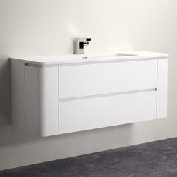 LUSSO STONE FONTANE MATT WHITE VANITY UNIT AND BASIN - Products