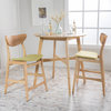 GDF Studio Helen Dark Fabric/ Wood Finish Counter Height Dining Set, Oak/Green Tea