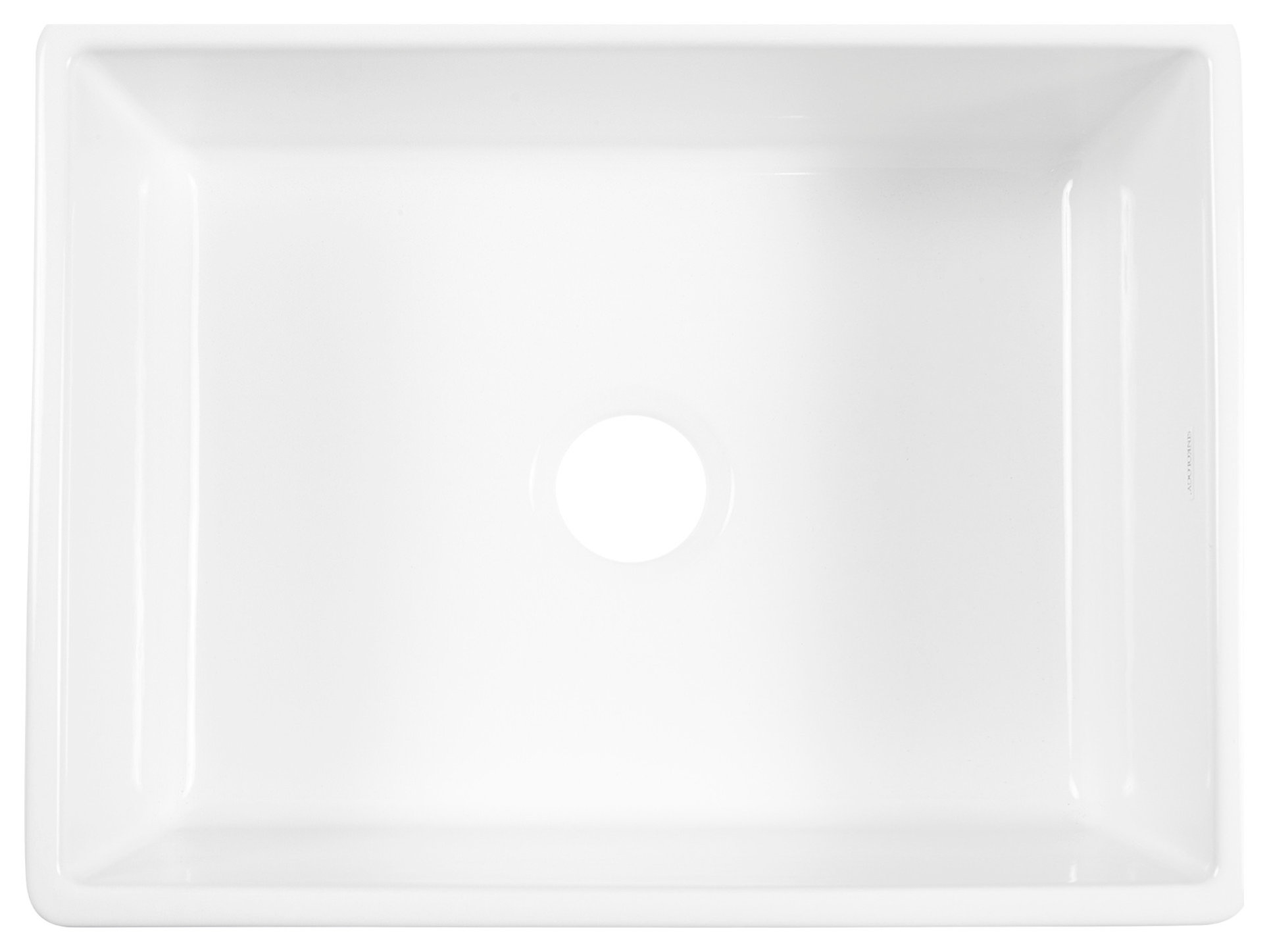 Austen White Fireclay 24" Single Bowl Farmhouse Undermount Kitchen Sink, Kit
