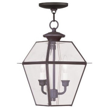 Livex Lighting 2 Light Bronze Outdoor Chain Lantern - 2285-07