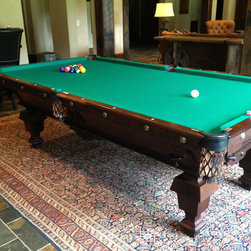Antique Brunswick Pool Table - Game Room And Bar Furniture