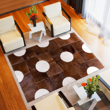 RECTANGLE Cowhide Patchwork Area Rugs
