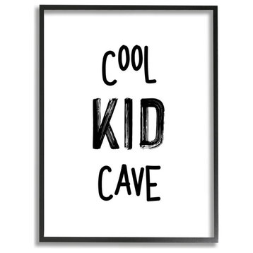 Cool Kid Cave Minimal Design Black and White24x30