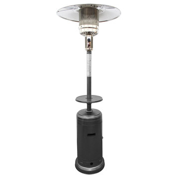 Patio Heater and Table, Hammered Silver