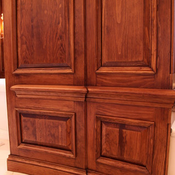 Custom Millwork featuring Salvaged Antique Oak, Inspired by French Pattern Books