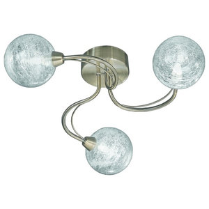 Gyro 3 Light Ceiling Light With Clear Glass Spheres Modern Flush Ceiling Lights By Washington Lighting And Interiors Houzz Uk