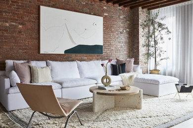 Inspiration for a contemporary living room remodel in New York