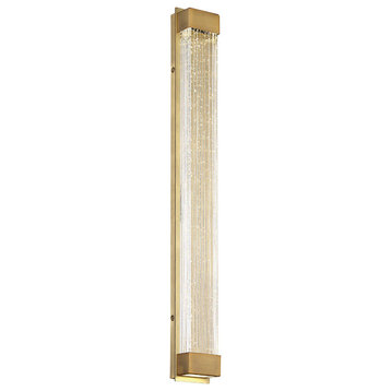 Tower 27" LED Wall Sconce 3500K, Aged Brass