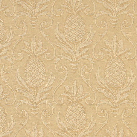 Gold Pineapples Woven Matelasse Upholstery Grade Fabric By The Yard