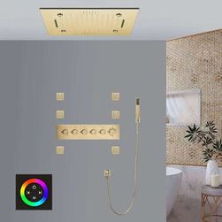 Led Musical Shower System With Hand Shower, Style 3- Touch Panel - Showerheads And Body Sprays