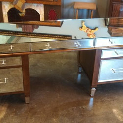 Wood & Mirror Desk - Furniture
