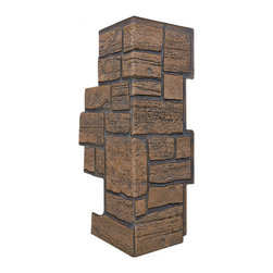 154-OXFORD COBBLE STONE CORNER 11" W (EACH SIDE) &times; 30 &frac12;"H &times; 1"D - Wall Panels