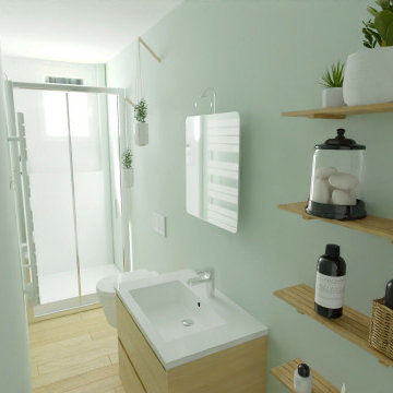 Rénovation d'une salle d'eau dans un 28m2 près de Paris