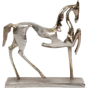Aluminum Horse Sculpture - Silver