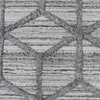Hand Woven Overtufted Kilim Polypropylene Area Rug Geometric Light Gray