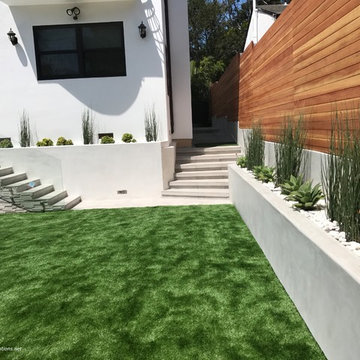 Before & After Pacific Palisades - Contemporary Pool with Built-In Cover