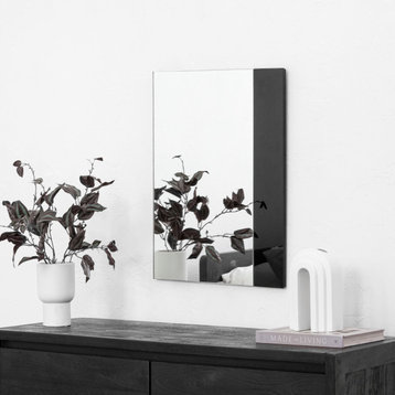 Eric Accent Rectangle Mirror, Black, 24"x18"