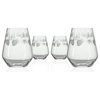 Icy Pine Stemless Wine Glass 18oz |  Set of 4 Wine Tumblers
