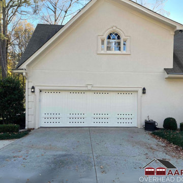 Custom Wood Garage Door With Clavos Nail Heads Alpharetta GA