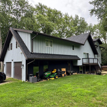 PURE BLACK ROOF - Exterior Side Elevation & Garage