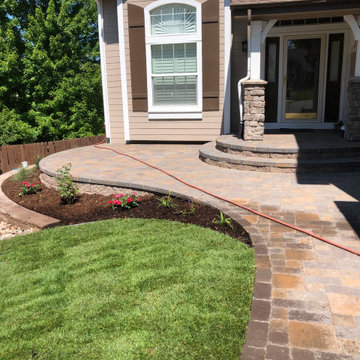 Front yard Renovation - Interlocking Paver Walkway