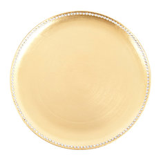 Studded Design Charger Plate, Set of 4, Gold