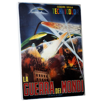 Sci Fi Movies "La Guerra del Mondi" Gallery Wrapped Canvas Wall Art