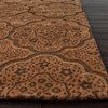 Transitional Moroccan Pattern Beige /Brown Wool/Silk Tufted Rug - BL73, 3.6x5.6