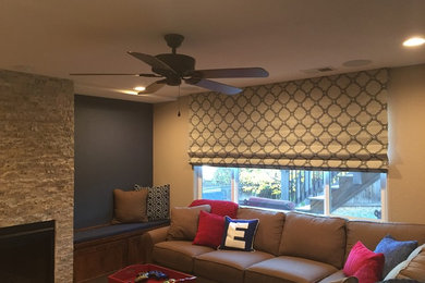Example of a transitional basement design in Denver