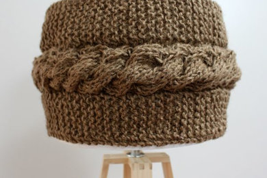 Cabled Jute Lampshade Cuff
