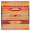 Safavieh Navajo Kilim Nvk176A  Rug, Brown/Multi, 5'0"x5'0" Square