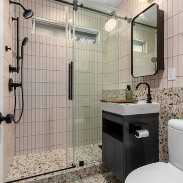 Sage & Blush Bathroom Remodel by NextGen Home Builders in Pasadena, CA