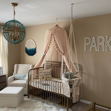 Nude Nursery with a Pop of Color
