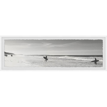 "Surfing Is Life" Framed Painting Print, 30x10