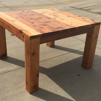 Rustic Square Cedar Farm Table