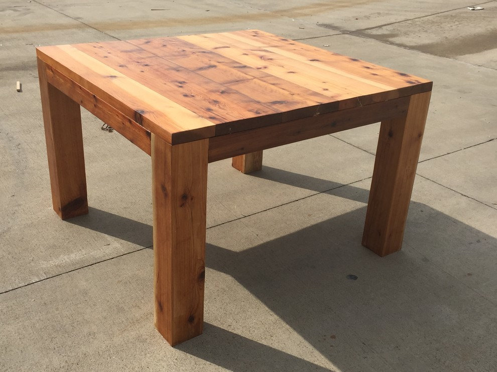 Rustic Square Cedar Farm Table