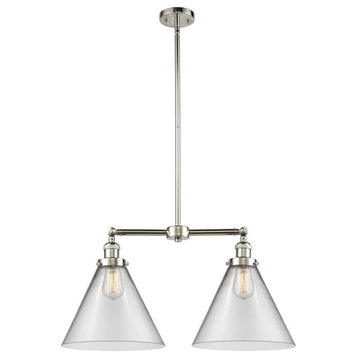 Innovations 2-LT X-Large Cone 22" Chandelier - Polished Nickel