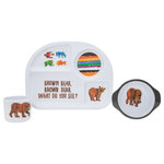 Godinger - Brown Bear 3 Piece Melamine Set - World of Eric Carle's melamine set features beautiful images from his beloved stories. The bright, colorful art kids will love to look at and enjoy eating from! 12.00W X 1.00H Dinner Plate, 5.00D X 2.00 Bowl, 3.00D X 2.5H Mug