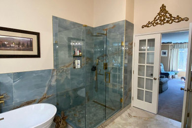 Blue Bathroom Remodel