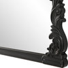 Baroque style Vanity Wall mirror, Satin Black Finish