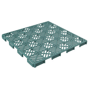 Multipurpose Indoor/Outdoor Flooring Interlocking Tiles, Green, 30-Pack