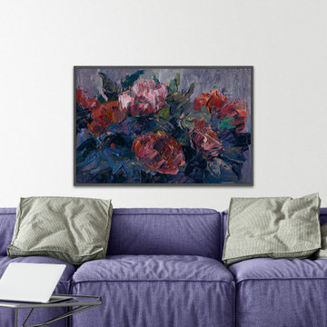 "Open Up" Floater Framed Painting Print on Canvas